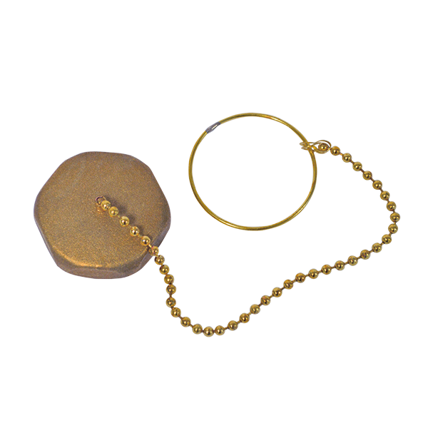 Messingdeckel mit Kette